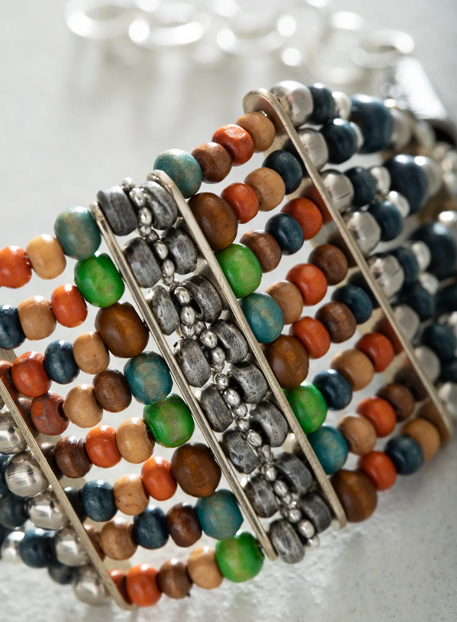 Abacus Beaded Cuff Bracelet - Image 2
