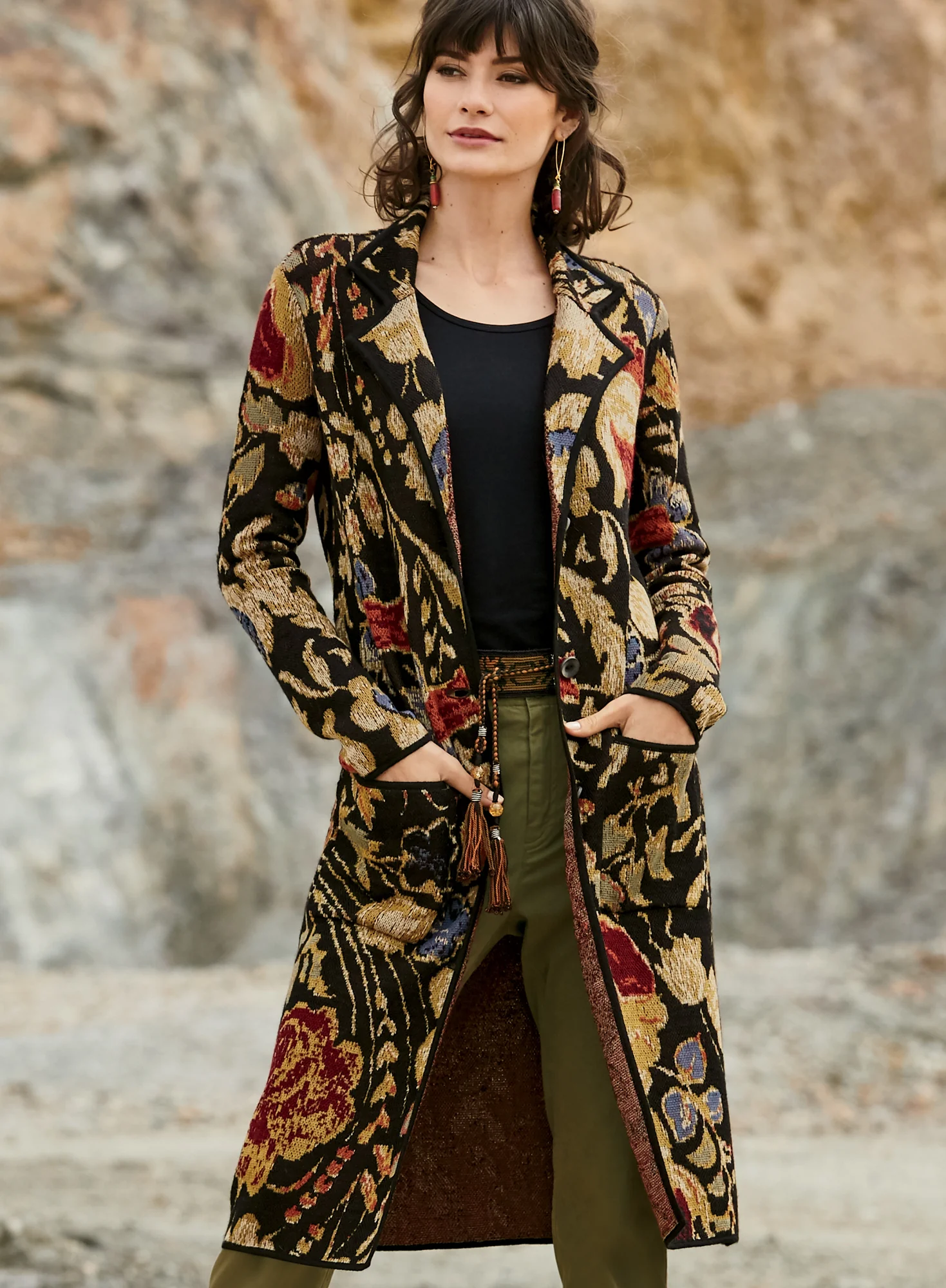 Cloisonne Knit Coat