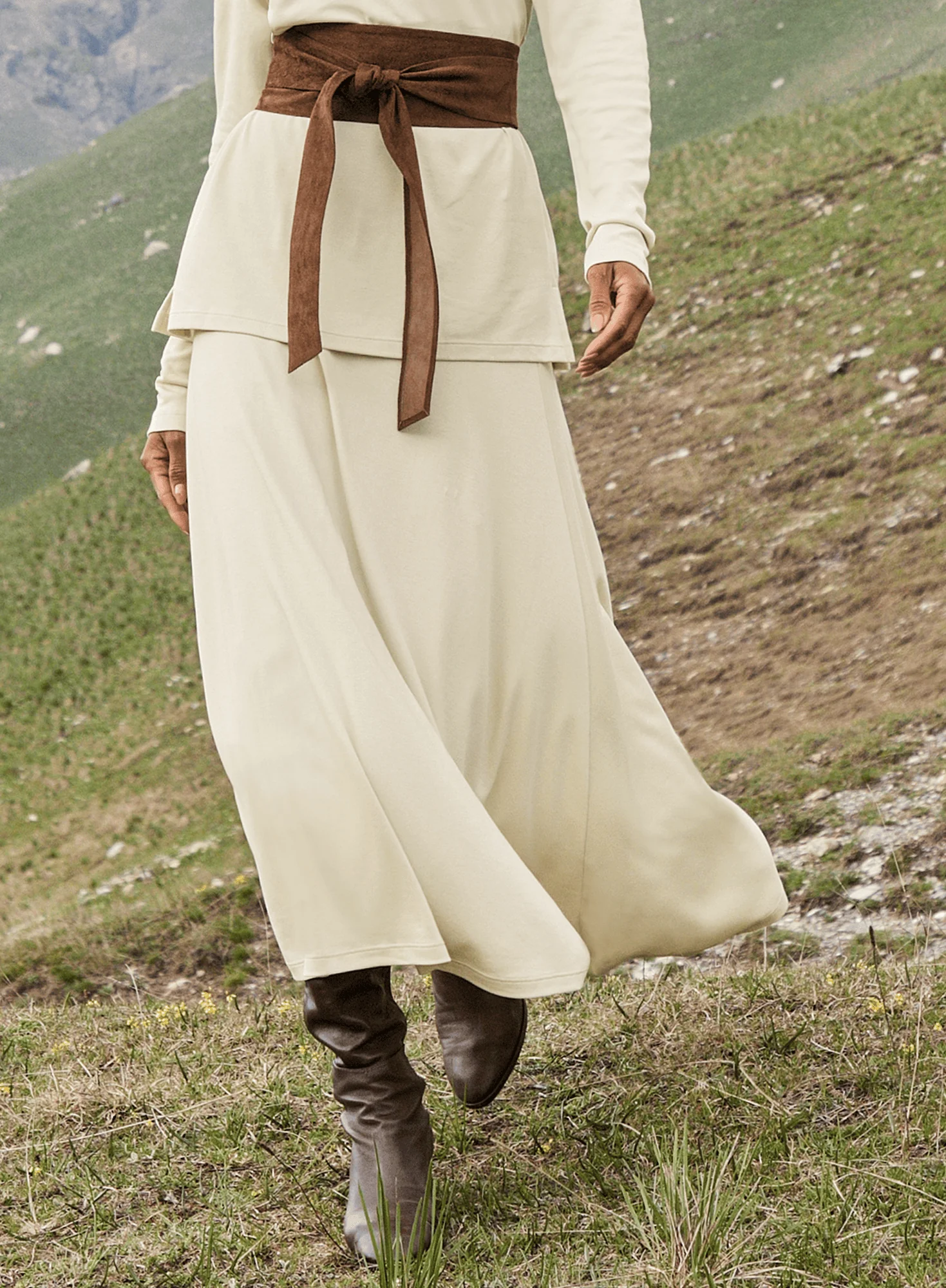 Pima Flared Skirt