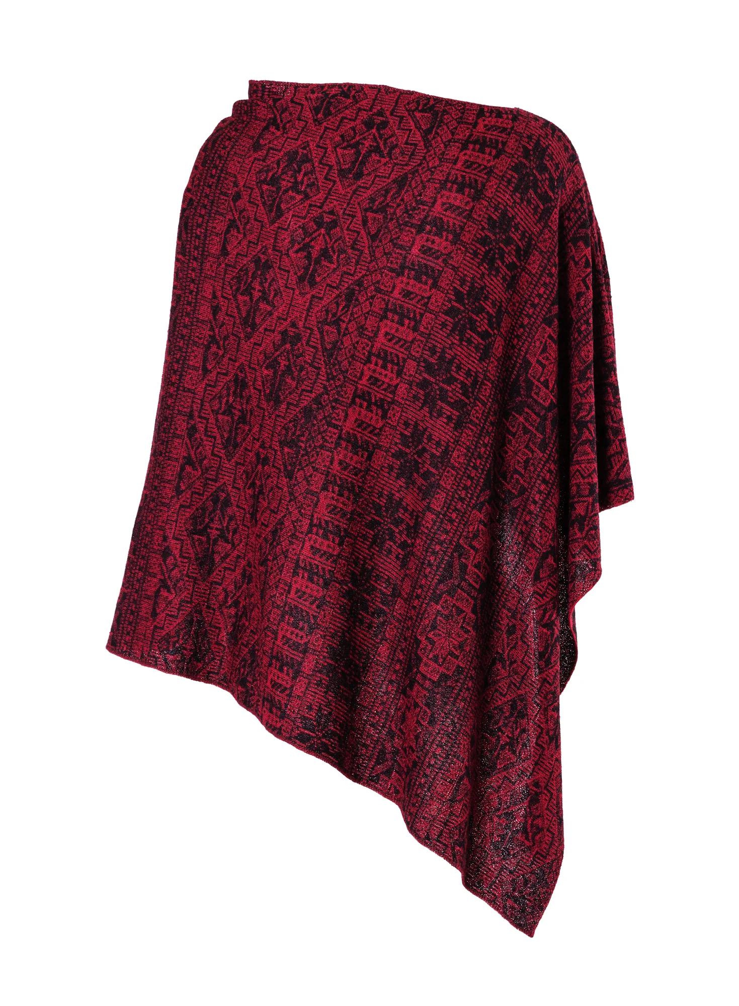 Reversible Graphic Poncho - Image 4