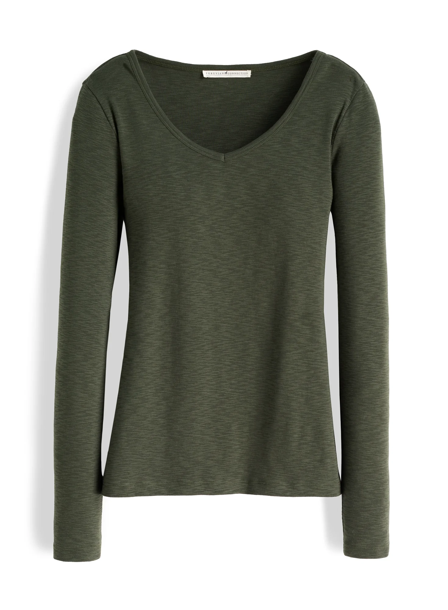 Textured V-Neck Tee